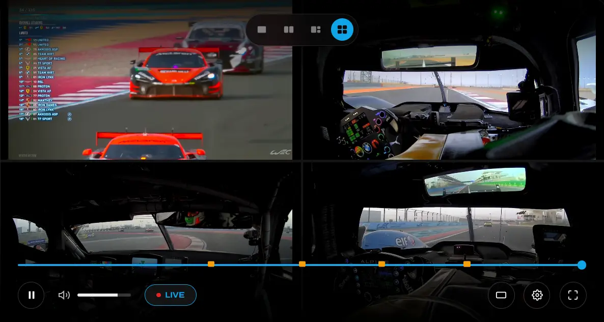 Example 2x2 4 player layout