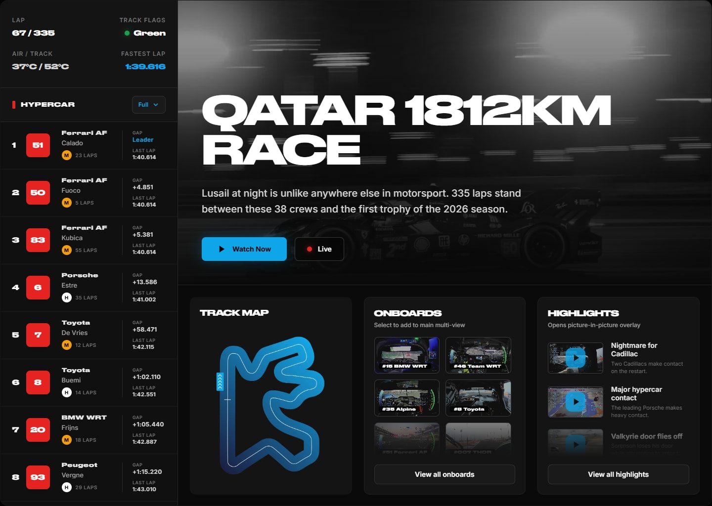 WEC Timing Tower Full Mode