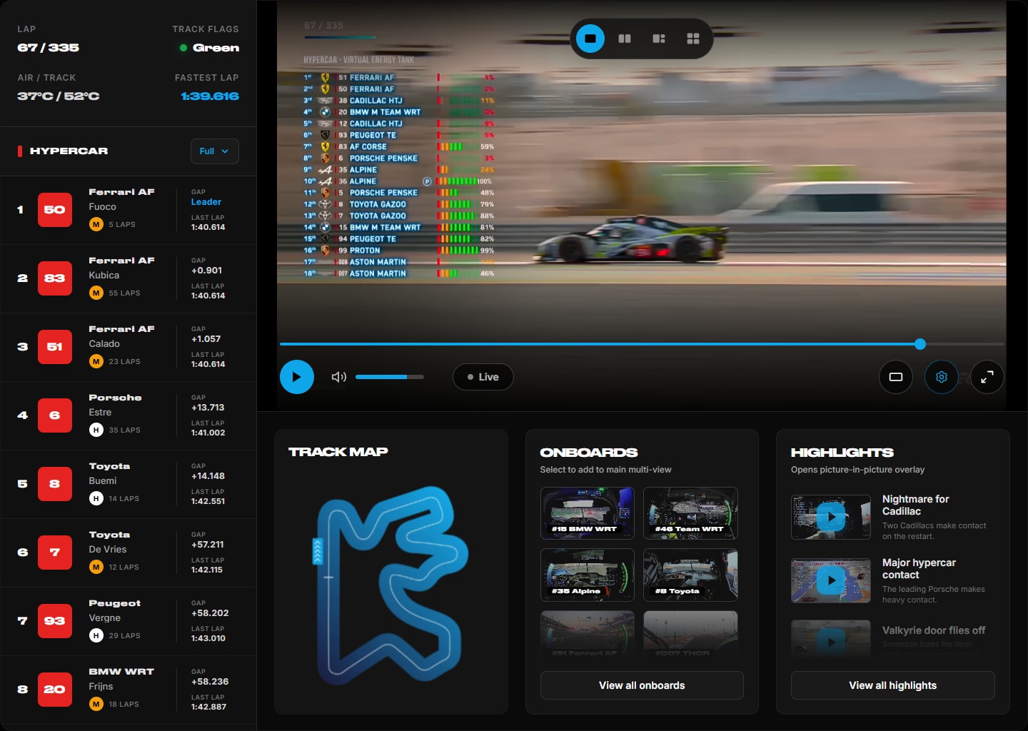 Non-live replay status