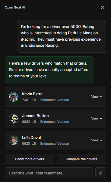 Open Seat conceptual AI assistant